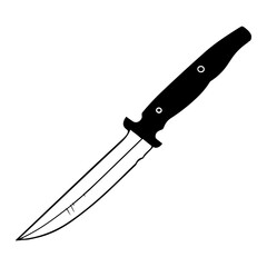 Elegantly Crafted Knife Pictogram, Depicting the Essence of Sharpness and Style.