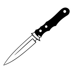 Elegantly Crafted Knife Pictogram, Depicting the Essence of Sharpness and Style.
