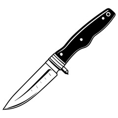 Elegantly Crafted Knife Pictogram, Depicting the Essence of Sharpness and Style.