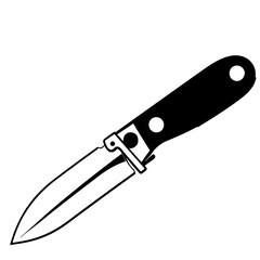 Elegantly Crafted Knife Pictogram, Depicting the Essence of Sharpness and Style.
