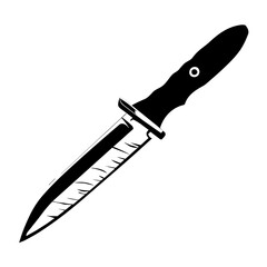Elegantly Crafted Knife Pictogram, Depicting the Essence of Sharpness and Style.