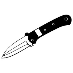Elegantly Crafted Knife Pictogram, Depicting the Essence of Sharpness and Style.
