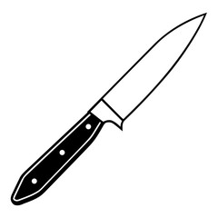 Elegantly Crafted Knife Pictogram, Depicting the Essence of Sharpness and Style.