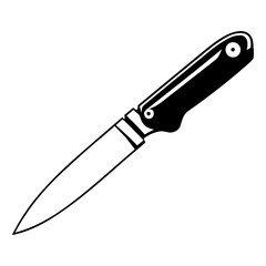 Elegantly Crafted Knife Pictogram, Depicting the Essence of Sharpness and Style.
