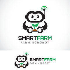 smart farm logo design template