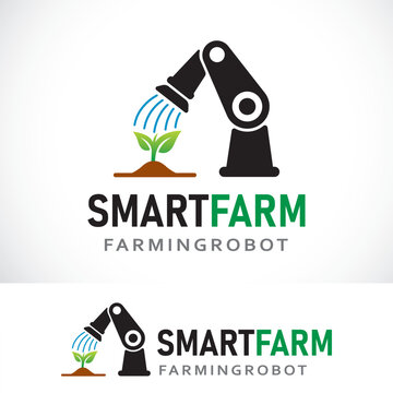 smart farm logo design template