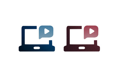 web notification blue and red with texture