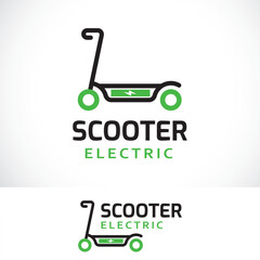 Fototapeta premium scooter electric logo design template