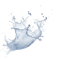 Hyper-realistic photo of water Splash isolated on the background.