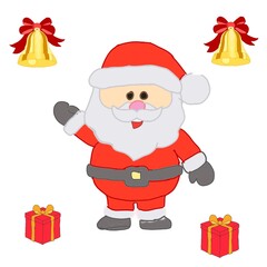 santa claus with gift boxes