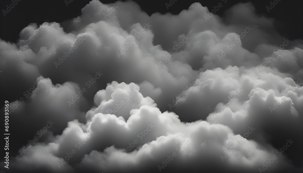 Canvas Prints strom clouds on black background