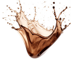 Hyper-realistic photo of Coffee Splash isolated on a white background