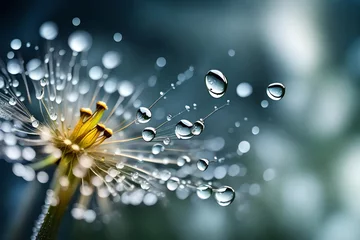  Water drop on dandelion seed. © Laiba 
