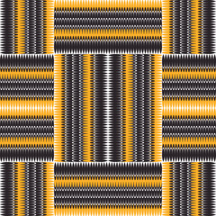 Striped braided checkered zigzag lines, waves and stripes geometric grid seamless pattern. Vector modern ornamental colorful background. Beautiful textured trendy ornaments. Ornate endless texture