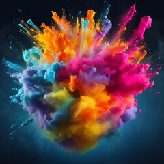 abstract paint texture explosion powder background wallpaper colorful explode fantasy splatter dust art