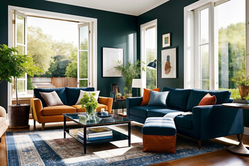 Fototapeta premium リビングのインテリア