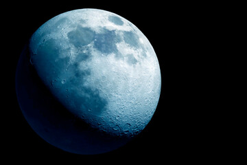Moon on a dark background. Elements of this image furnished by NASA