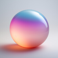 Obraz premium Rainbow colored glass ball,created with Generative AI tecnology.