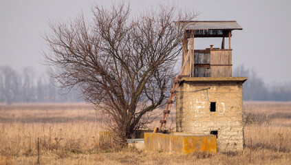old windmill in the field