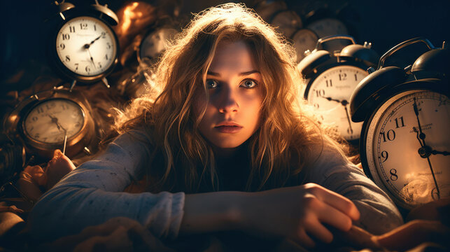 chronomentrophobia: a detailed, ultra-realistic depiction of the haunting fear of clocks, capturing the anxiety induced by the relentless passage of time - ai generated