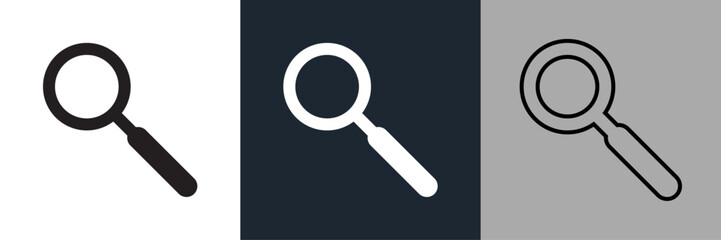 Searching icon.. Magnifying glass icon line and filled. Arts and Symbol, magnifier or loupe sign. vector illustration