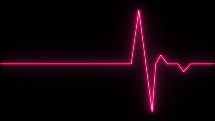 Red heartbeat line icon. vector illustration