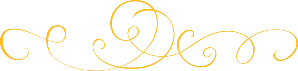 Page decoration line drawing design elements vintage dividers in black color. Isolated on white background. Can use for birthday card, wedding invitations.Classic Flourish Divider