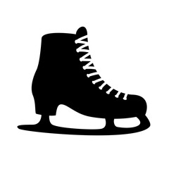 Ice skates icon black symbol on white