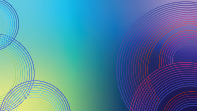 abstract background with circles, Gradient multicolor semicircle background, gradient semicircle shape