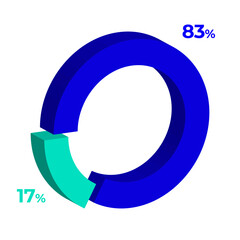 17 83 3d donut pie chart illustration eps vector