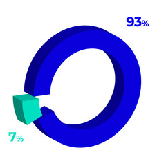 7 93 3d donut pie chart illustration eps vector