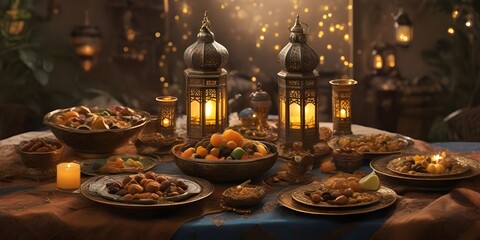 festive Ramadan scene capturing the warmth and joy of the season
