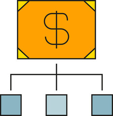 Dollar and Diagram Icon

