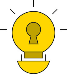 Light Bulb and Keyhole Icon
