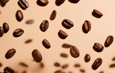 Coffee Beans, Isolated Aromatic Caffeine Seed for Dark Roasted Espresso, Morning Brew, and Flavorful Beverage Generative Ai