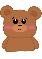 Obraz premium Super cute bear expression, icon, element, bear, cute, cartoon