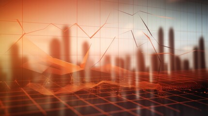 graphs Increase in electricity prices with wind turbines blurred background 