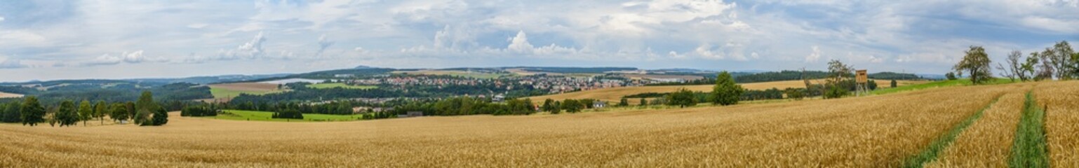 Fototapeta na wymiar panorama view on small town of Stribro