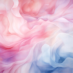 Obraz premium Delicate pink and blue rose close-up, soft petals, romantic, elegant floral abstract with a dreamy feel