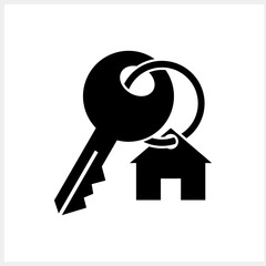Real estete icon isolated Stencil key clipart Vector stock illustration EPS 10