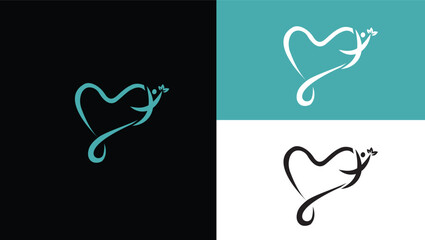 logo, heart logo, person logo