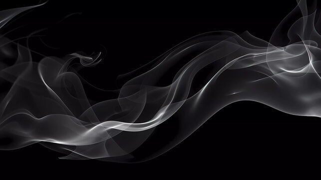 Smoke on a black background with transparent background and transparent background for the image of smoke on a black background with transparent background