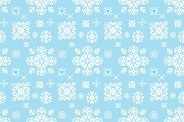 Floral Cross Stitch Embroidery background.geometric ethnic oriental seamless pattern traditional. Aztec style abstract vector. design for texture, fabric, clothing, wrapping, decoration, carpet.