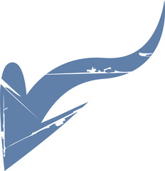 Grunge Turn Down Arrow Illustration
