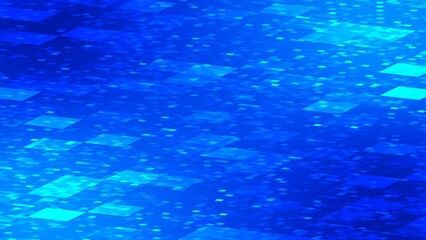 Fototapeta na wymiar Digital technology background - blue pattern pixel background from digital data squares - 3D Illustration