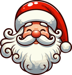santa, christmas, claus, holiday, santa claus, cartoon, xmas, gift, illustration, vector, winter, hat, celebration, new year, happy, present, season, character, beard, red, isolated, fun, merry, cute,