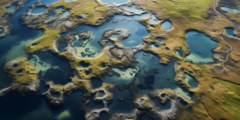 aerial view of wonderful earth landscape