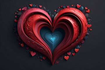 Valentine design on dark background