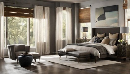 modern bedroom  interior