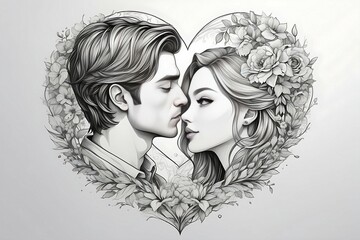 valentine design on light background